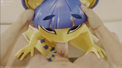 1boy 1girls 3d 3d_(artwork) 3d_model all_the_way_to_the_base animal_crossing animated ankha ankha_(animal_crossing) ankha_(zy0n7) anthro athletic_female blowjob blue_hair bob_cut deepthroat doubutsu_no_mori eye_contact face_fucking feline fellatio fringe head_grab human human_male_on_anthro_female human_on_anthro human_penetrating irrumatio kaliethva marrubi moaning mp4 nairu_(doubutsu_no_mori) nintendo no_gag_reflex oral oral_sex pleasure_face pov rolling_eyes shorter_than_10_seconds sound sucking_penis throat_fuck thrusting thrusting_into_mouth video yellow_fur zy0n7