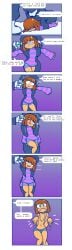 booty_shorts ear_penetration evenytron femboy frisk hypnosis leash mind_break mind_control pstash slave syringe topless undertale