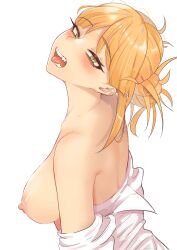 amber_eyes blonde_hair himiko_toga looking_at_viewer medium_breasts my_hero_academia tongue_out zd_(pixiv6210083) zx623723