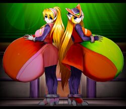 2girls artist_request bliss_zero ciel_(mega_man) hyper_pregnancy mega_man mega_man_zero pregnant rule_63 tagme zero_(mega_man)