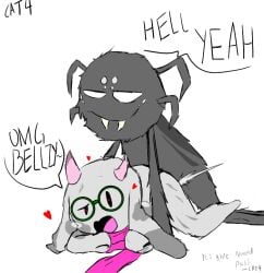 anal bellzy_(tcp) bird_(tcp) crossover deltarune doggy_style don't_starve don't_starve_together fangs heart-shaped_pupils horns no_humans ralsei undertale_(series) webber