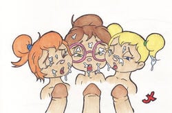 alvin_and_the_chipmunks brittany_miller chipettes covered_in_cum eleanor_miller erect_penis jeanette_miller jk penis