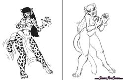 anthro catgirl chel miranda_leigh pelvic_curtain solo straight_hair tagme the_road_to_el_dorado white_background