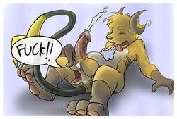 anal_vore anthro anus bulge closed_eyes color cum fur furry insertion male nude penis pokemon pokemon_(species) raichu rockk tagme tongue vore