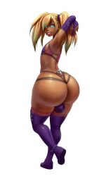 ass backsack balls big_ass blonde_hair blue_eyes dark_skin dark_skinned evoker evoker_(tales_of_androgyny) femboy flat_chest flat_chested glowing_eyes majalis male penis tales_of_androgyny twintails