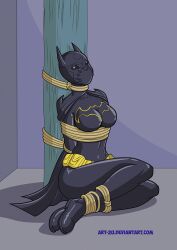 art-2u batgirl batgirl_(cassandra_cain) batman_(series) bondage cassandra_cain dc dc_comics orphan_(dc) rope_bondage superheroine tied_up