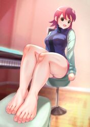 1girls amaaay_zing feet female foot_fetish mayl_sakurai mega_man mega_man_battle_network tagme