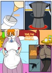 anthro ass bunny_girl comic cream_the_rabbit english_text furry lactation milf nipples otakon page_8 pussy sonic_(series) thighhighs vanilla_the_rabbit