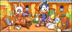 adventures_of_sonic_the_hedgehog anthro masonic penelope penelope_rose rouge_the_bat sonic_(series) tails