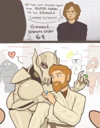 1girls anakin_skywalker b1_battle_droid b2_super_battle_droid battle_droid beard big_breasts clone_trooper closed_eyes droid engagement engagement_ring eyelashes facial_hair female gem genderswap general_grievous gesture good_end happy heart huge_breasts jewelry long_eyelashes love male obi-wan_kenobi order_69 revenge_of_the_sith ring rings robot rule_63 science_fiction soldier star_wars super_battle_droid surrounded tagme thumbs_up vaktus wedding_ring wholesome