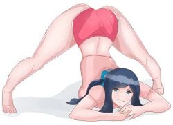 1girls ass ass_up djames face_down_ass_up female female_only fire_emblem gym_shorts jack-o_pose jamesfe looking_at_viewer nintendo oribe_tsubasa shorts smile solo spread_legs stretching tokyo_mirage_sessions_#fe