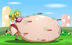 1up fetal_movement hyper_pregnancy ilikapie mario_(series) mushroom pregnant princess_peach super_mario_bros. torpedo_belly