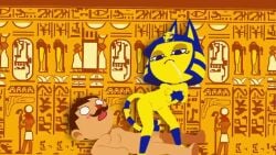 1boy 1girls animal_crossing animated ankha ankha_(animal_crossing) ankha_ride_(minus8) balls blocking_cumshot breasts cat_ears cat_tail cum_blockage cum_denial cum_suppression cunnilingus denied_cumming eating_pussy facesitting femdom forced_cunnilingus gif hand_on_head handjob malesub minus8 nintendo nipples orgasm_denial penis ruined_orgasm source_request tail_sex tailjob unenthusiastic_handjob villager_(animal_crossing) year_request zone