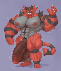 abs balls biceps bodybuilder flaccid furry gab_art hyper hyper_balls hyper_genitalia hyper_muscles hyper_penis hyper_testicles incineroar male male_focus male_only muscles muscular muscular_arms muscular_ass muscular_back muscular_legs muscular_male muscular_thighs musk nipples nude pecs penis pokemon solo solo_male sweat sweating sweaty testicles veins veiny_penis