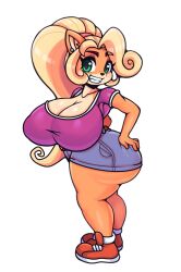 1girls alternate_breast_size anthro big_ass big_breasts big_butt breasts breasts_bigger_than_head cleavage clothes_swap coco_bandicoot crash_(series) female female_only furry hourglass_figure huge_ass huge_breasts hyper_ass hyper_breasts large_breasts matospectoru shortstack solo tagme tawna_bandicoot thick_thighs wide_hips