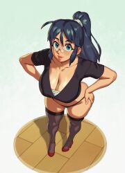 1girls 2022 adult adult_female aki_hinata big_breasts big_cleavage black_panties blue_eyes blue_hair breast_focus breasts cleavage cleavage_focus collarbone curvy female female_focus female_only glasses high_heels hinata_aki human human_female keroro_gunsou large_breasts large_cleavage light-skinned_female light_skin looking_at_viewer mature mature_female milf mom mommy mostly_clothed mostly_clothed_female no_pants panties ponytail rizdraws small_glasses solo solo_female solo_focus standing superhero superheroine thick thick_thighs thighhighs viewed_from_above voluptuous