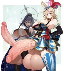 2futas animal_ears animal_humanoid armwear balls bare_shoulders big_balls big_breasts big_penis black_hair blonde_hair blue_eyes bodily_fluids bottomless breast_size_difference breasts casual_exposure cleavage clock clothed clothing clown_girl comparing comparing_penis competition dark_hair duo erection fennec fennec_humanoid fox_ears fox_girl fox_tail futa_only futanari genital_fluids genitals gigantic_penis gigantic_testicles hair hair_ornament hair_ribbon hand_on_hip hands_on_hips happy heart-shaped_pupils hi_res hololive hololive_english hololive_english_-council- huge_balls huge_breasts huge_cock huge_penis human humanoid humanoid_genitalia humanoid_penis hyper hyper_balls hyper_genitalia hyper_penis inner_ear_fluff intersex jealous kemonomimi large_breasts legwear light-skinned_futanari light_skin looking_at_viewer mammal mature_female miniskirt mostly_clothed omaru_polka ouro_kronii pale-skinned_futanari pale_skin penis penis_size_difference precum precum_string short_hair sinensian skirt standing steamy_cum stockings surprised_expression thick_thighs thighhighs tuft uncensored underboob veiny_penis veiny_testicles virtual_youtuber