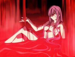 1girls bathing blood blood_bath blood_on_breasts completely_nude_female eyebrows eyebrows_visible_through_hair eyes female female_only hair hair_covering_breasts light-skinned_female light_skin long_hair melty_blood nude nude_female official_art pink_hair red_eyes screencap sion_eltnam_atlasia sion_tatari solo type-moon