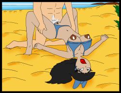 asian big_areola black_hair breasts cum cum_in_pussy cum_inside ferozyraptor phineas_and_ferb ribbon sex sex_on_the_beach spread_legs stacy_hirano swimsuit tongue_out