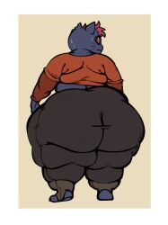 ass ass_expansion ass_focus bbw big_ass big_butt cat_ears cat_girl catgirl chubby fat_ass feline goth goth_girl gothic mae_borowski night_in_the_woods obese obese_female overweight red_eyes red_hair smokedstacs tagme yellow_eyes