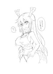 big_breasts cool-kyou_shinja japanese_text miss_kobayashi's_dragon_maid no_bra panties tagme tohru_(dragon_maid) translation_request