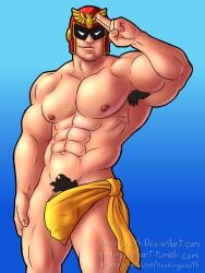 balls bara big_balls big_penis bulge captain_falcon f-zero gay headingsouth male male_only muscles muscular penis solo solo_male