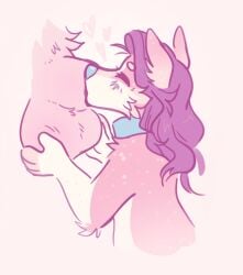 ambiguous_gender animal_genitalia ball_fondling balls big_balls big_penis big_sheath blush canid canine canis disembodied_penis domestic_dog duo fawn_(lustrousbunny) flaccid fondling french_kissing fully_sheathed fur genitals hair handpaw heart hi_res huge_balls huge_cock hyper hyper_balls hyper_genitalia hyper_penis kissing lustrousbunny male male/ambiguous mammal paws penetration penile penis penis_kissing pink_body pink_fur sheath sheath_kiss sheath_penetration sheath_play simple_background simple_coloring spots spotted_body spotted_fur tongue_in_sheath tongue_penetration