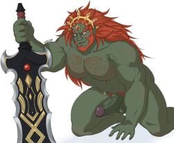 balls bara boner erection ganondorf ganondorf_(hyrule_warriors) gay hyrule_warriors male male_only muscles muscular nocoe13 nude penis solo solo_male the_legend_of_zelda