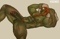 balls bara big_balls big_penis boner erection ganondorf gay hairy male male_only muscles muscular nude ocarina_of_time penis solo solo_male spread_legs the_legend_of_zelda vixendo