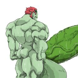 balls bara boner d_ron_r erection ganondorf gay hyper_balls hyper_penis male male_only muscles muscular nude ocarina_of_time penis solo solo_male sweating_profusely sweaty the_legend_of_zelda veiny_penis yaoi