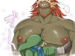 balls bara big_pecs ganondorf ganondorf_(hyrule_warriors) gay hug hyrule_warriors link link_(hyrule_warriors) male male_only muscles muscular nude penis the_legend_of_zelda ygyg2200