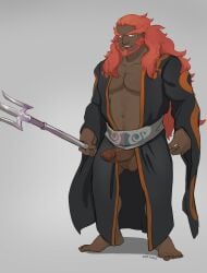 balls bara boner erection ganondorf ganondorf_(hyrule_warriors) gay hairy hyrule_warriors kupo_klein male male_only muscles muscular official_alternate_costume penis solo solo_male the_legend_of_zelda the_wind_waker wind_waker