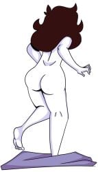 1girls ass back_view barefoot full_body hands-free jaiden jaiden_animations nude nude_female reaching_out solo solo_female solo_focus thick_ass thighs towel towel_slip unknown_artist white_background youtube