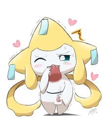 balls blush bodily_fluids cum cum_in_mouth cum_inside cumshot disembodied_penis duo ejaculation fellatio genital_fluids genitals hi_res jirachi kimono_kemono legendary_pokemon male male/male masturbating_while_penetrated masturbation nintendo one_eye_closed oral penile penile_masturbation penis pokémon_(species) pokemon pokemon_(species) sex shaking video_games white_body