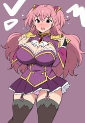 blush charlotte_scherzen huge_breasts large_breasts panties valkyrie_drive