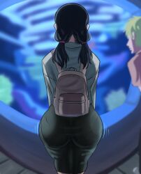 aquarium ass ass_focus back_view chainsaw_man denji_(chainsaw_man) fat_ass incinerated_art mitaka_asa