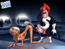 1boy 1boy1girl 1girls disney famous-toons-facial mirage_(the_incredibles) nipples pixar smooth_skin syndrome the_incredibles