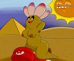 1boy 1girls angry_sun anthro armpit_hair armpits arms_behind_head breasts brown_nipples cactus cap chubby desert female female_armpit_hair flora_fauna hairy happy human interspecies looking_at_another male mario mario_(series) nintendo nipples nude open_mouth penetration plant pokey_(mario) pubes pyramid sand sex sun super_mario_bros. thick thick_thighs thighs timoteihiv vaginal_penetration wide_hips