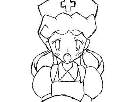 animated black_and_white bloggerman chansey human human_only nintendo nurse_joy pokemon