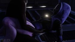 1boy 1boy1girl 1girls 3d animated bottomless bouncing_breasts dark-skinned_male dark_skin fat_ass frolich interracial interspecies large_ass masked_female mass_effect partially_clothed partially_nude purple_skin quarian sound tagme tali'zorah_nar_rayya thick_ass thick_thighs vaginal_penetration vaginal_sex video