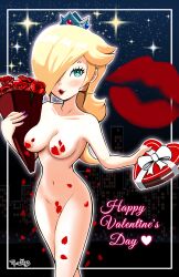 blonde_hair breasts female looking_at_viewer mario_(series) nintendo princess_rosalina solo super_mario_galaxy tagme ty_wilgs valentine's_day white_skin