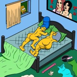 bart_simpson female incest marge_simpson selma_bouvier t.a.t.u the_simpsons