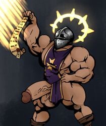 69yano69 abs biceps bodybuilder crusader_(darkest_dungeon) darkest_dungeon hyper hyper_balls hyper_genitalia hyper_muscles hyper_penis hyper_testicles male male_focus male_only muscle muscles muscular muscular_arms muscular_ass muscular_back muscular_legs muscular_male muscular_thighs nipples pecs simple_background veins veiny_penis