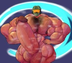 69yano69 abs biceps bodybuilder chest_hair hairy_chest hairy_male hairy_pecs halo_(series) hyper hyper_balls hyper_genitalia hyper_muscles hyper_penis hyper_testicles male male_focus male_only master_chief muscle muscles muscular muscular_arms muscular_ass muscular_back muscular_legs muscular_male muscular_thighs musk musky nipples pecs simple_background sweating sweating_profusely veins veiny_penis