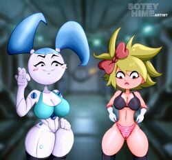 ass big_ass big_breasts big_nipples breasts cute jenny_wakeman my_life_as_a_teenage_robot panties pussy robot_girl smooth_skin soteyhime thighhighs thighs tight_clothing tight_fit xj-9