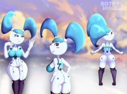 big_ass big_breasts big_butt big_nipples breasts cute jenny_wakeman my_life_as_a_teenage_robot robot robot_girl smooth_skin soteyhime thick_ass thick_legs thick_thighs thighs tight_clothing tight_fit xj-9