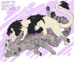 1boy 1futa 2022 4_toes anthro araivis-edelveys areola black_hair breasts digital_media_(artwork) duo feet felid fur futanari grey_body grey_fur hair herm herm/male herm_penetrated intersex intersex/male intersex_penetrated lion male male_on_futa male_penetrating male_penetrating_herm male_penetrating_intersex mammal nipples pantherine paws penetration sex toes vaginal_penetration