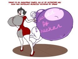 1futa 1girls ass balls belly belly_inflation big_ass big_belly big_breasts black_hair breasts bulge clothing dialogue duo erect_nipples female flaccid fully_clothed futanari glasses hairband handles high_heels homestuck huge_balls huge_breasts huge_cock hyper hyper_pregnancy inflated_belly inflation jane_crocker kinggreen ms_paint_adventures nipples norithics open_mouth penis pregnant ready_to_pop red_lipstick rose_lalonde short_hair standing text thick_thighs transparent_background white_hair white_skin wide_hips