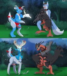 absurd_res alsoflick dannythebluefox glowing goo_(disambiguation) hi_res legendary_pokemon nintendo pokémon_(species) pokemon pokemon_(species) shiny_(disambiguation) tatelugia transformation video_games xerneas yveltal