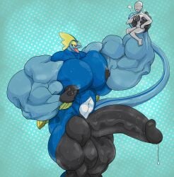 69yano69 abs anthro biceps bodybuilder furry hyper hyper_balls hyper_genitalia hyper_muscles hyper_penis hyper_testicles inteleon male male_focus male_only muscle muscles muscular muscular_arms muscular_ass muscular_back muscular_legs muscular_male muscular_thighs musky nipples pecs pinching_nipples pokemon pokemon_(species) stripper_pole sweating veins veiny_penis